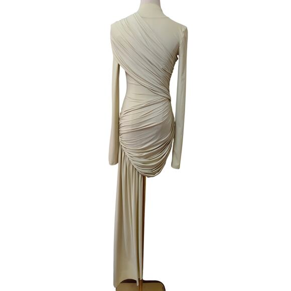 De La Vali RAVEL MINI DRESS IN IVORY SPANDEX JERSEY US 2 - Picture 6 of 8